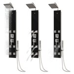 vidaXL Panneau de douche Verre 18x45 5x130 cm Noir