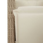 vidaXL Ensemble à manger de jardin et coussins 9 Pièces beige Poly rotin