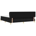 vidaXL Lit Box Spring avec Matelas - Noir  200x200 cm Tissu