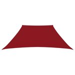 vidaXL Voile de parasol Tissu Oxford trapèze 2/4x3 m Rouge