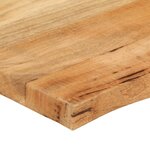 vidaXL Dessus de table 140x60x3 8 cm bord vivant bois massif manguier