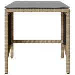 vidaXL Salon de jardin avec coussins 4 Pièces beige résine tressée