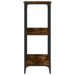 vidaXL Table console chêne fumé 102x35x90 cm bois d'ingénierie