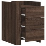 vidaXL Table de chevet chêne marron 45x50x65 cm bois d'ingénierie