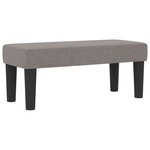 vidaXL Lit à sommier tapissier avec matelas et banc taupe 90x190 cm en tissu