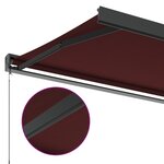 vidaXL Auvent manuel rétractable bordeaux 450x300 cm