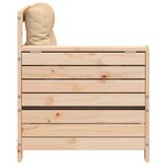vidaXL Canapé de jardin accoudoir avec coussin bois massif de pin