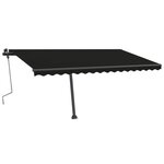 vidaXL Auvent manuel rétractable sur pied 400x350 cm Anthracite