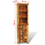 vidaXL Bibliothèque Bois massif de récupération Vintage