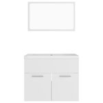 vidaXL Ensemble de meubles de salle de bain Blanc Aggloméré