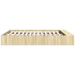 vidaXL Cadre de lit chêne sonoma 200x200 cm bois d'ingénierie