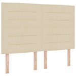 vidaXL Lit à Ressorts avec Matelas & Banc Crème 140x200 cm Tissu