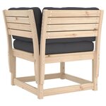 vidaXL Salon de jardin 4 Pièces avec coussins Bois de pin massif