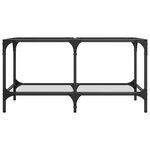 vidaXL Table basse avec dessus en verre transparent 78 5x40x40cm acier