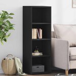vidaXL Buffet noir 40x41x124 cm bois d'ingénierie