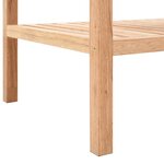 vidaXL Étagère de salle de bain Bois de noyer massif 100x40x65 cm