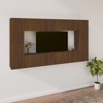 vidaXL Ensemble de meubles TV 8 Pièces Chêne marron Bois d'ingénierie