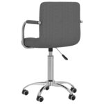 Chaise fauteuil siège pivotante de bureau informatique étude foncé tissu gris 02_0024122