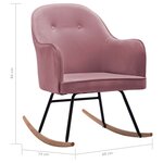 vidaXL Chaise à bascule Rose Velours