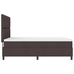 vidaXL Lit ressort avec matelas  marron foncé  140x190 cm  tissu