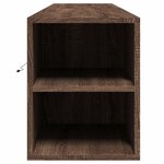 vidaXL Meuble TV mural avec LED chêne marron 180x31x39 5 cm