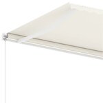 vidaXL Auvent manuel rétractable sur pied 600x350 cm Crème