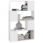 vidaXL Bibliothèque/Séparateur de pièce Blanc 80x24x124 5 cm Aggloméré