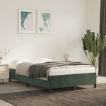 vidaXL Cadre de lit sans matelas vert foncé 120x200 cm velours