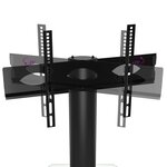 vidaXL Meuble TV d'angle 3 niveaux pour 32-70 pouces noir et argenté