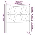 vidaXL Tête de lit 96x4x100 cm Bois massif de pin
