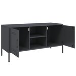 vidaXL Meuble TV anthracite 100 5x39x50 5 cm acier
