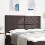vidaXL Tête de Lit Design Blocs de Diamant Marron Foncé 180 cm Tissu