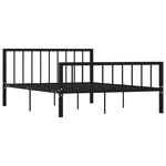 vidaXL Cadre de lit sans matelas noir métal 140x200 cm