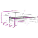 vidaXL Lit de jour avec lit gigogne et matelas rose 80x200 cm velours