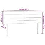 vidaXL Têtes de lit 2 Pièces Taupe 72x5x78/88 cm Tissu