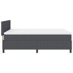 vidaXL Lit avec Sommier et Matelas Gris Foncé 160x200 cm Tissu en Velours Côtelé