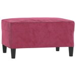 vidaXL Ensemble de canapés 3 Pièces avec coussins rouge bordeaux velours