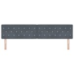 tête de lit vidaXL avec boutons en cristal capitonnés en velours gris foncé de 200 cm