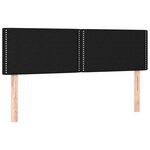 vidaXL Tête de lit à LED Noir 144x5x78/88 cm Tissu
