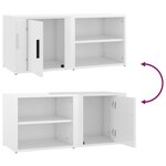 vidaXL Meubles TV 2 Pièces Blanc brillant 80x31 5x36 cm Bois d'ingénierie