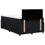 vidaXL Sommier à lattes de lit avec matelas Noir 120x200 cm Velours