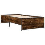 vidaXL Cadre de lit sans matelas chêne fumé 75x190 cm