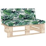 vidaXL Canapé central palette de jardin bois de pin imprégné