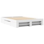 vidaXL Cadre de lit blanc 160x200 cm bois d'ingénierie