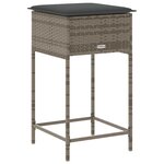 vidaXL Tabourets de bar jardin coussins lot de 2 gris résine tressée
