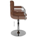 vidaXL Chaise de salle à manger Marron Tissu