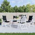 vidaXL Coussins de chaise à dossier haut lot de 4 noir tissu oxford