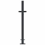 vidaXL Portail de jardin anthracite 105x80 cm acier conception d'herbe