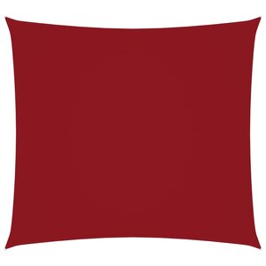 vidaXL Voile de parasol Tissu Oxford carré 2 5x2 5 m Rouge