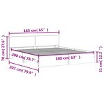 vidaXL Cadre de lit sans matelas chêne marron 160x200 cm